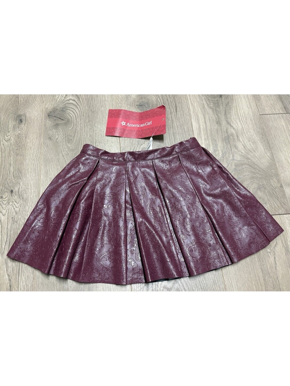 American Girl Tenney Embossed Paisley Skirt for Girls Size 7 NWT